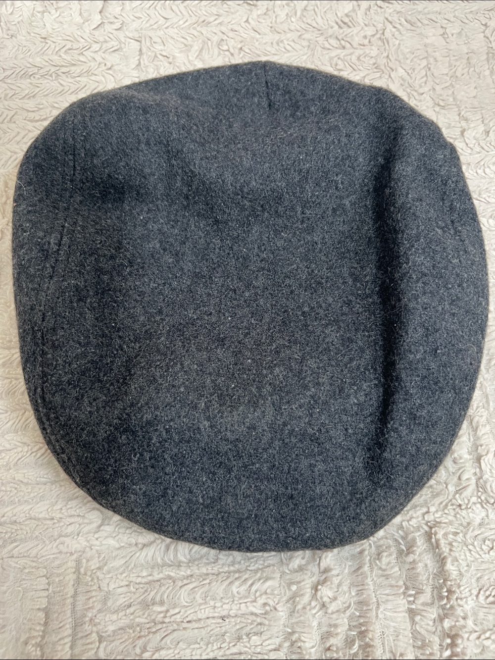 DPC Traditional Solid Wool-Blend Ivy flat Cap in Heather Grey Charcoal, vintage